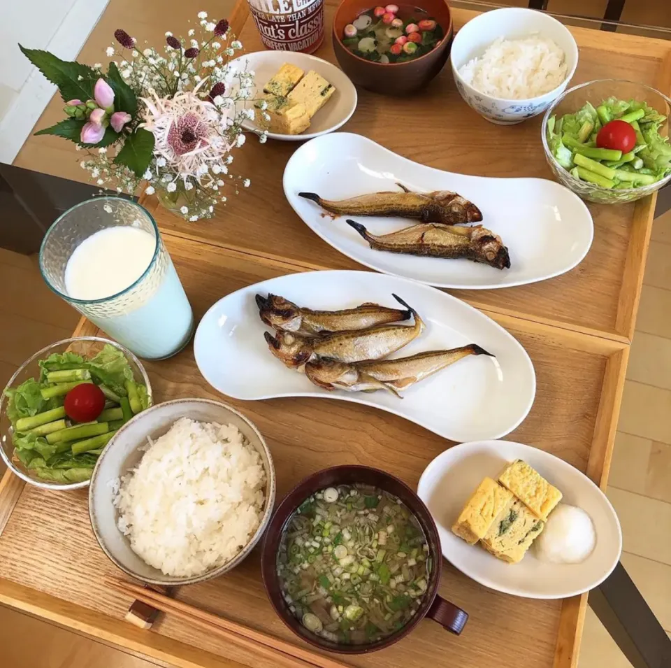 8/17❤︎休日朝ごはん❤︎今日は和食膳|Makinsさん