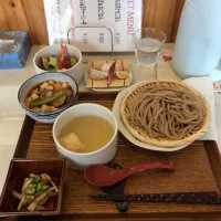 鱧と太刀魚出汁の冷やし塩そば 麻婆豆腐ごはん|めがさん