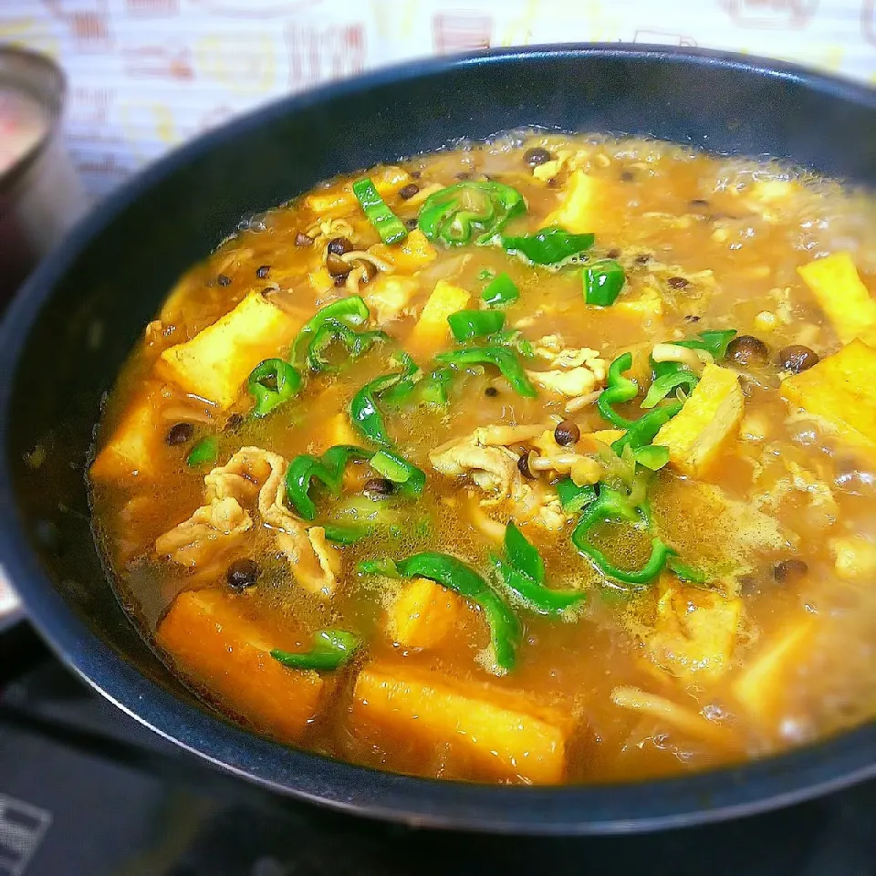 厚揚げとキノコと豚バラの
カレーあんかけ～♪♪|砂糖味屋キッチンさん