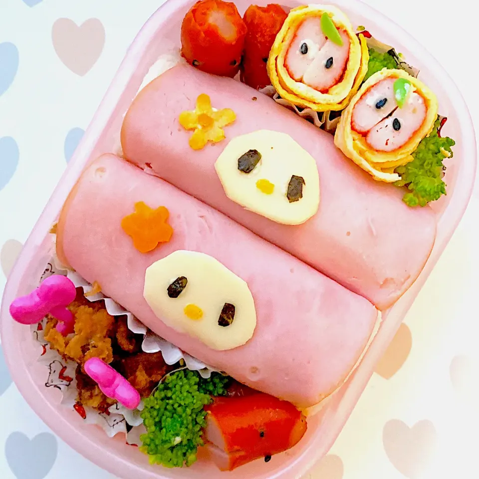 マイメロ🎀サンドイッチ🥪弁当|ひらめ。♥さん