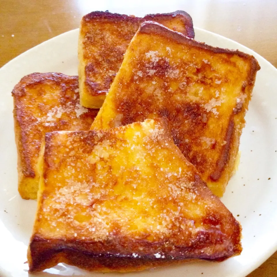 フレンチトースト☕️🍞バター・マーガリン不使用🤗💕 #久しぶりの料理   #思い付き料理|まいりさん