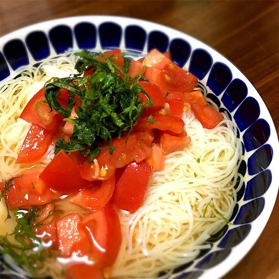 トマトと大葉の冷やしそうめん|Nilsさん