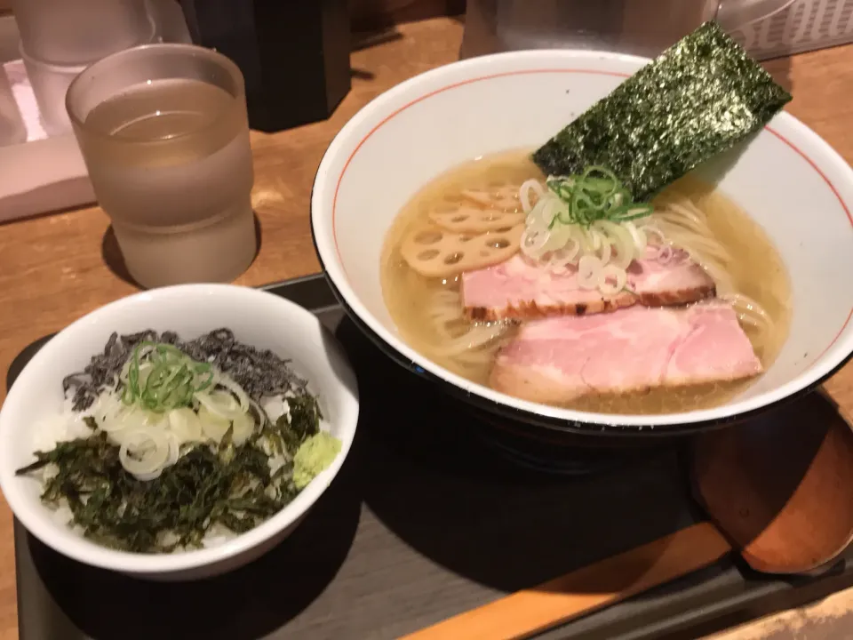 冷やし中華そば塩&シメご飯|まさん