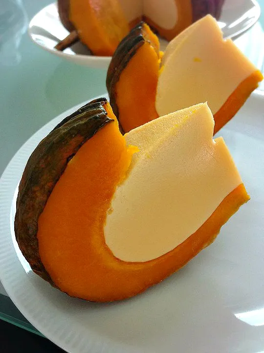 Thai custard in a pumpkin 😋 สังขยาฟักทอง|🍴melody🍛🎶さん