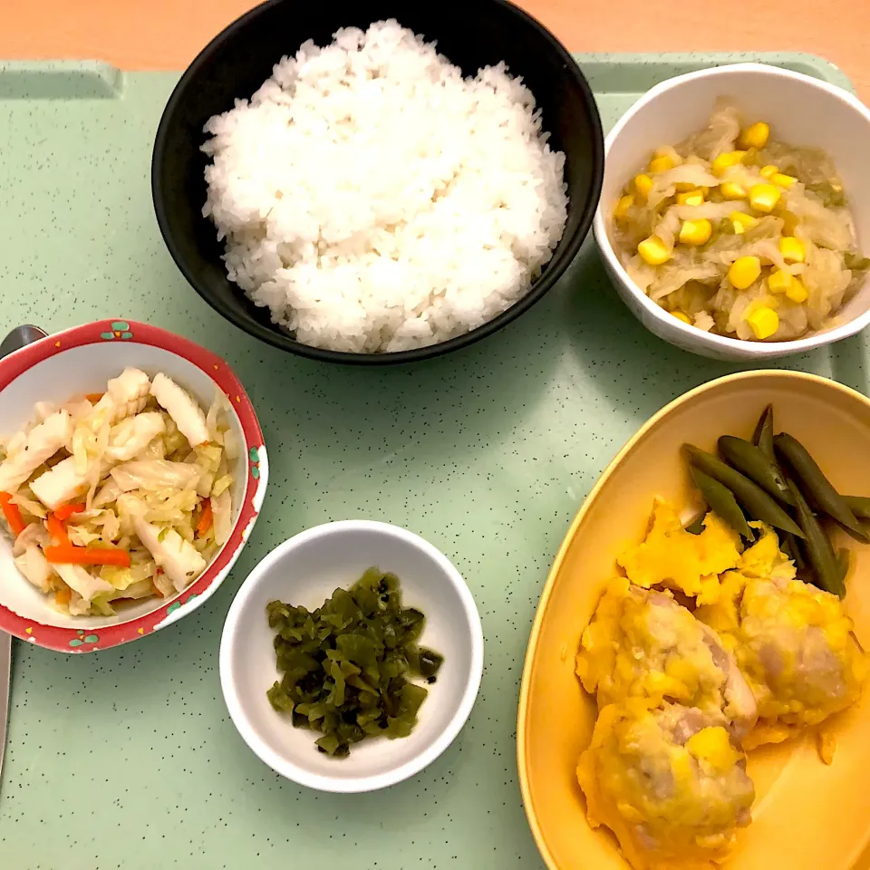 【病院食（夕）】チキンピカタ|サンシャイン山崎さん