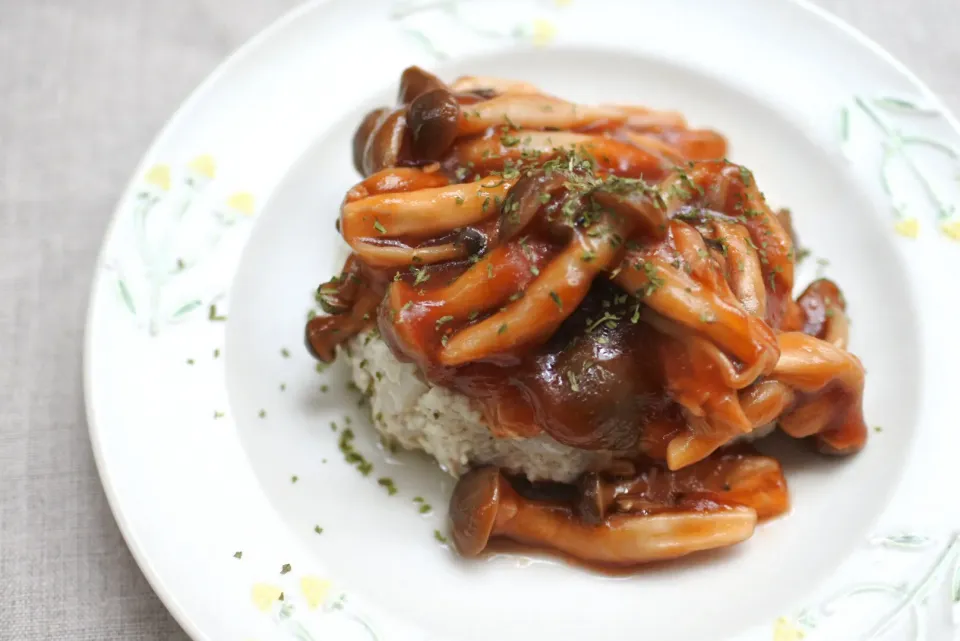 豆腐ハンバーグ 手作りきのこソース|さぴこさん