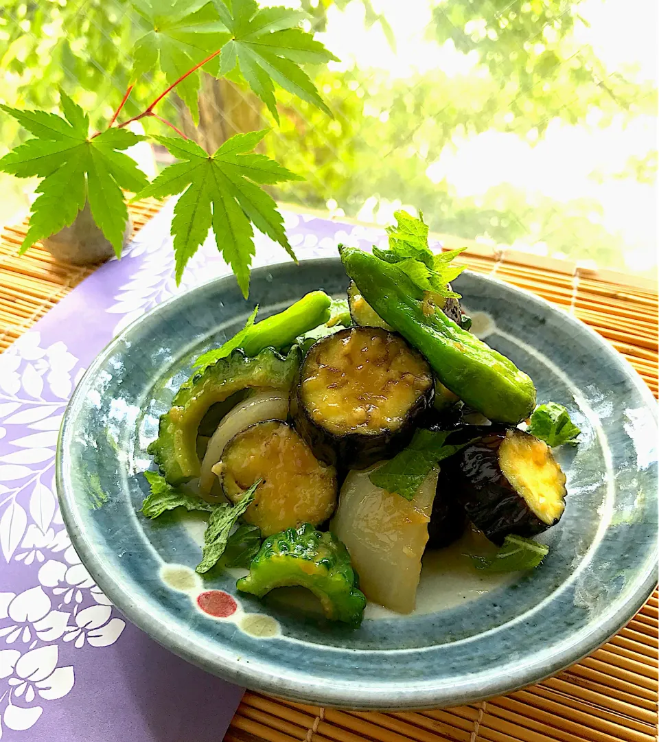 昼ごはん  長野の夏と言えば、油味噌🍆|砂雪さん