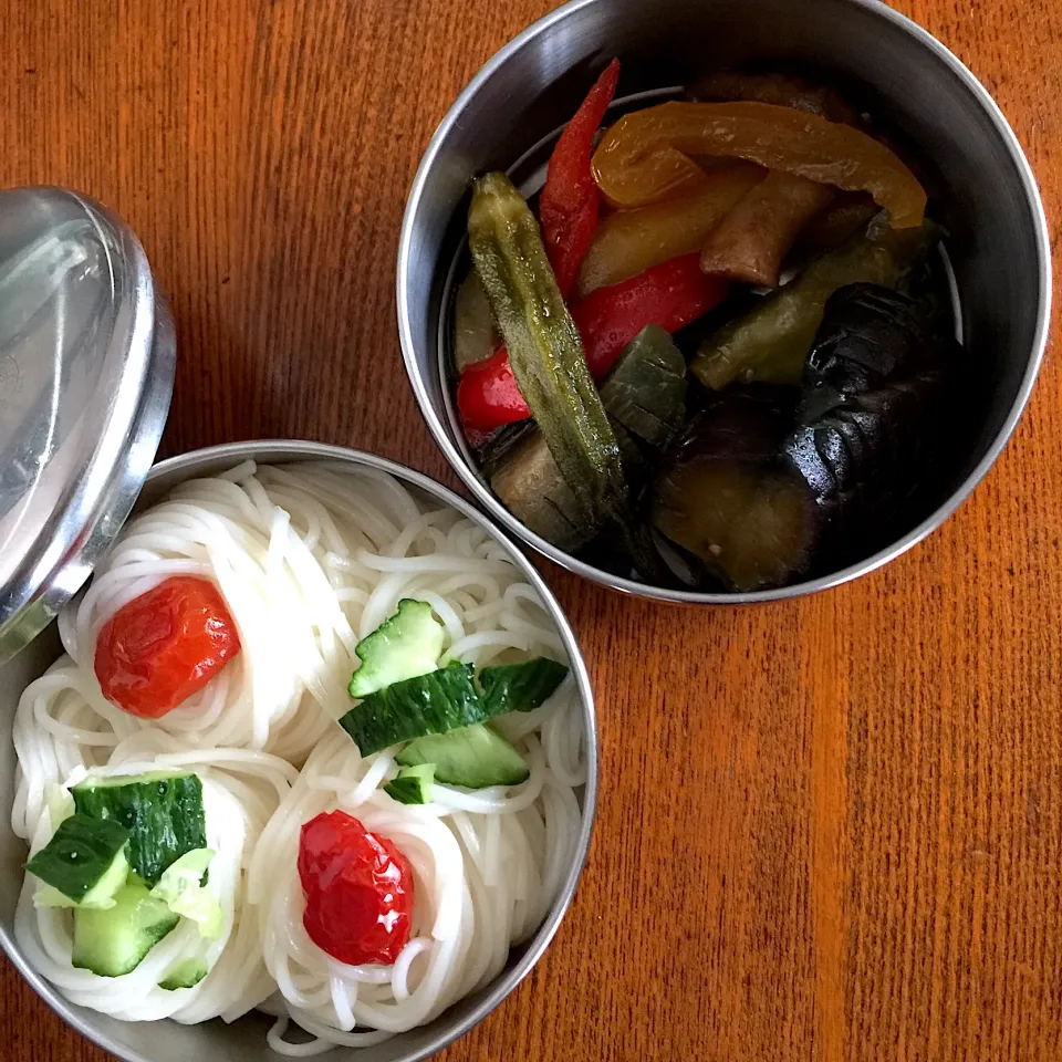 素麺と野菜の揚げ浸し弁当|Kさん