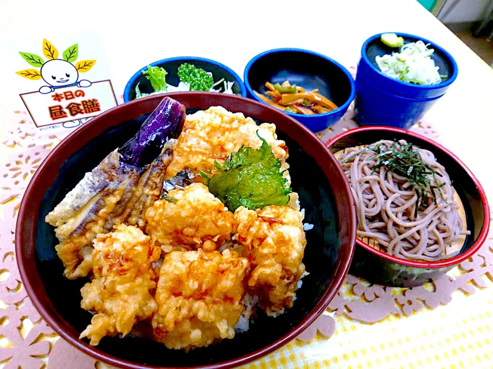 鶏天丼＆半そばセット|nyama1さん