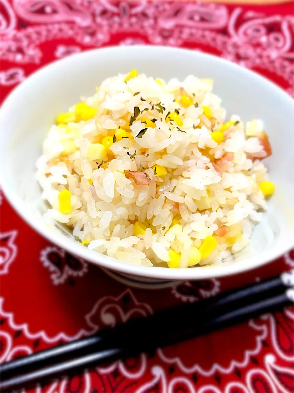 とうもろこしご飯🍚ほんのりバター醤油|琥珀さん