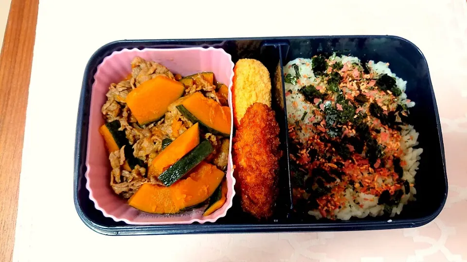 カボチャと牛肉の甘辛炒め❤️旦那さんお弁当🎵😊|かおるcitronさん