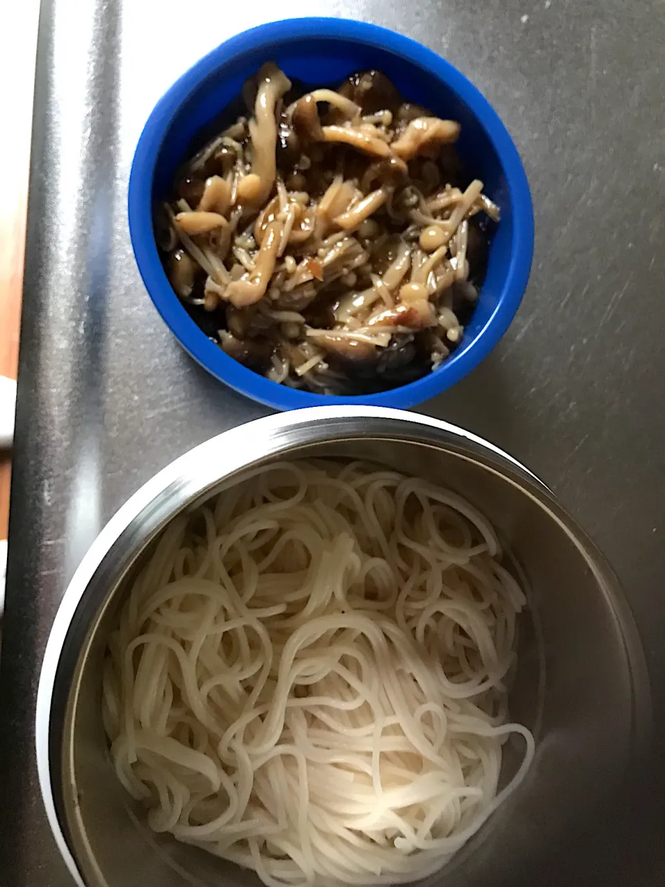 ネギキノコだれ素麺弁当|ちーさん