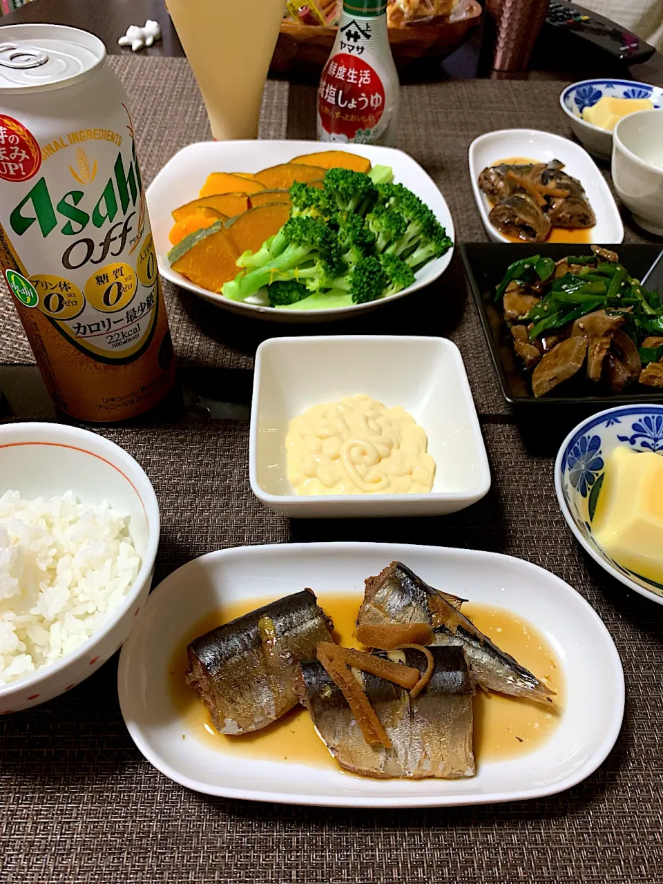 Snapdishの料理写真:頑張らない普通のご飯☆8/20夜ごはん             圧力鍋で骨ごと食べちゃってぇ~ᗦ↞︎◃︎|あきさん