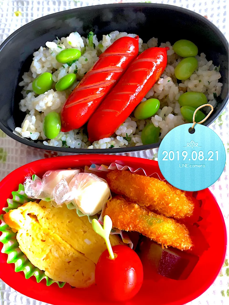 ウィンナーとお豆さんJKお弁当|harutomomamaさん