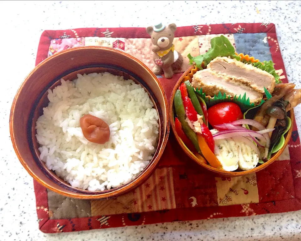 今日のお弁当😊 #わっぱ弁当  #丸弁当  #夫弁当  #地味弁当|naonaomimichanさん