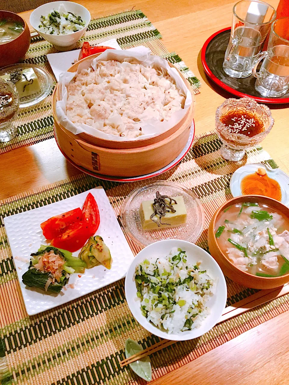 海老シュウマイ、菜飯|papinさん