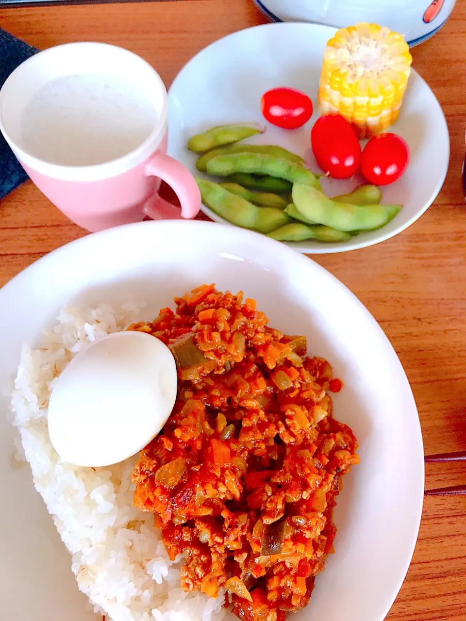 キーマカレーと夏野菜(◍ ´꒳` ◍)ｳﾊ♡|舞さん