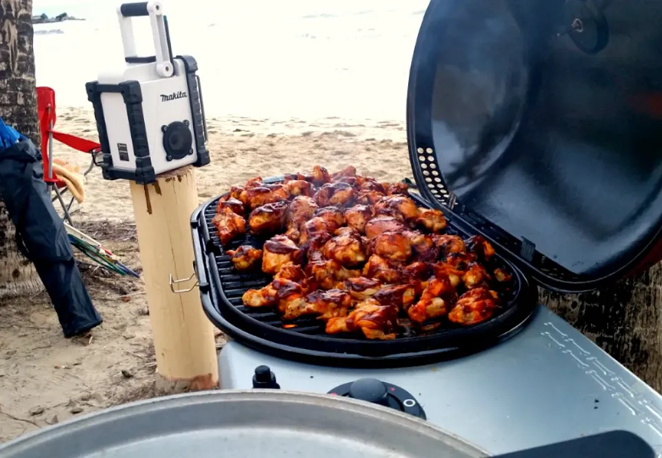 BBQ Chicken Wings on the beach|Frank Ortizさん