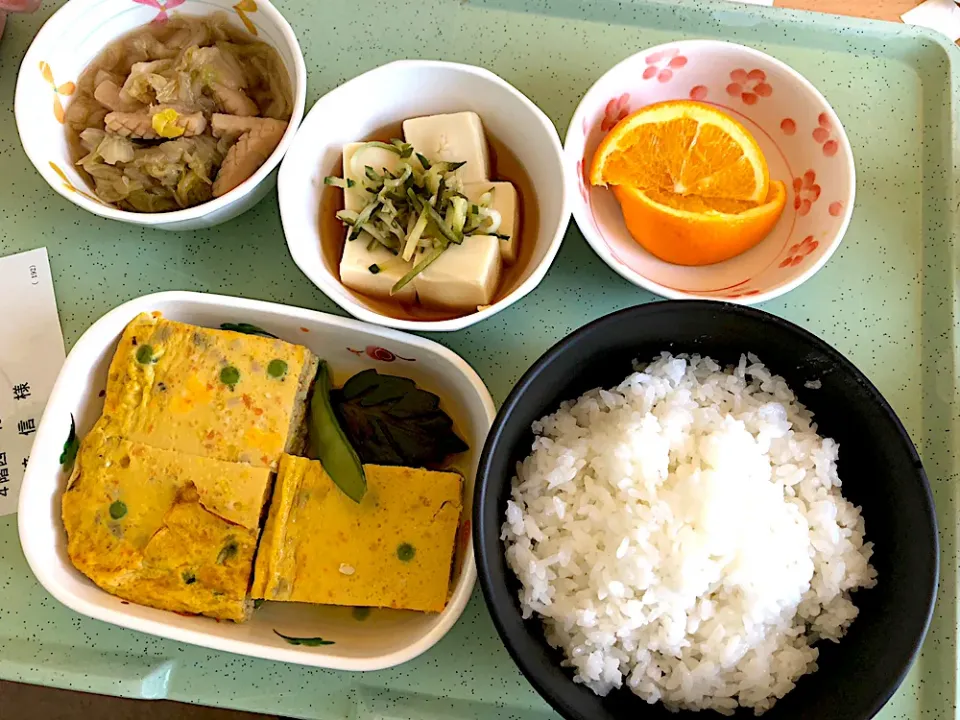 【病院食(昼)】ふくさ焼き|サンシャイン山崎さん