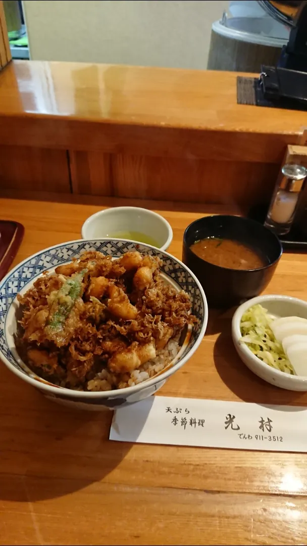 名古屋市北区清水「光村」の、かき揚げ丼|たかしさん