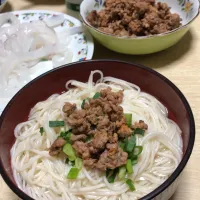 今夜は素麺。鳥ガラで塩味です！|加寿さん