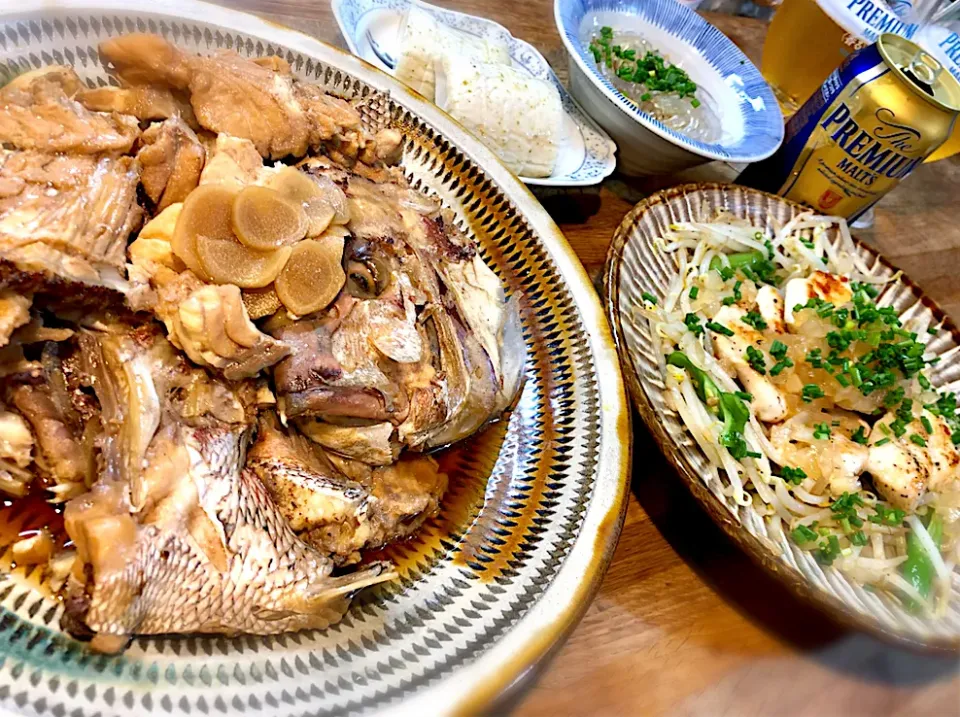 鯛のアラ煮   鶏胸肉のさっぱりソテー|じゅんさんさん