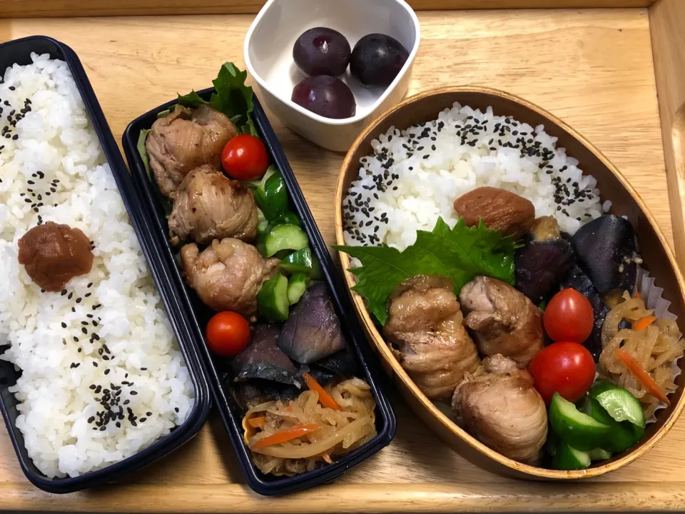 鶉玉子の豚肉巻き 弁当|弁当 備忘録さん