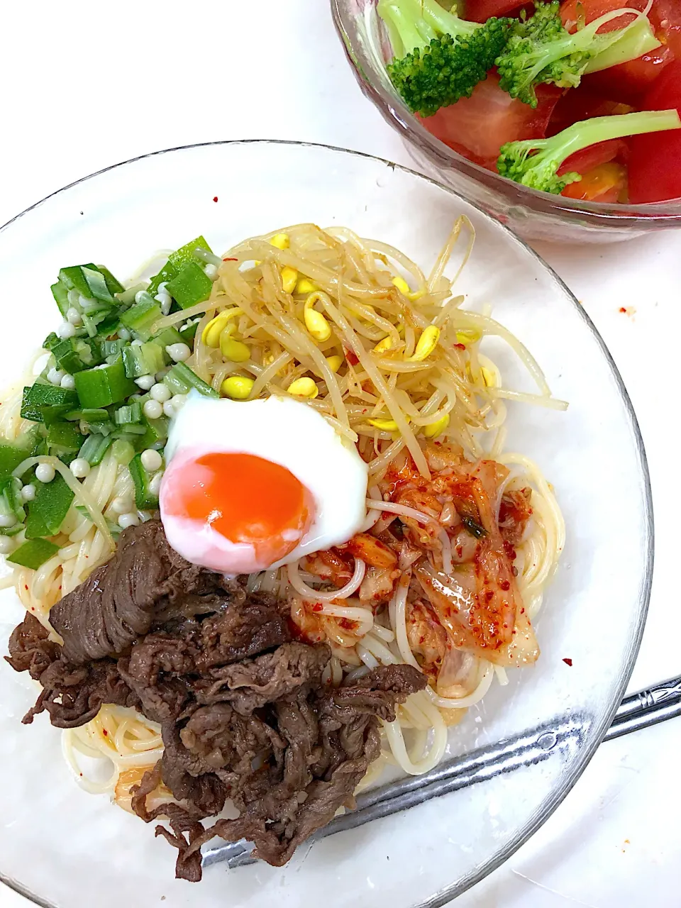 半田麺のビビン麺|しのてらさん