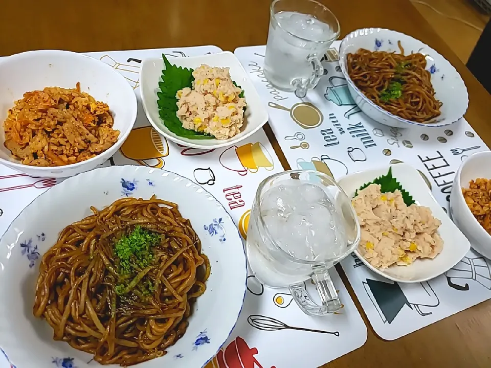 焼きそば&タラモサラダ&チャーハン|aiさん