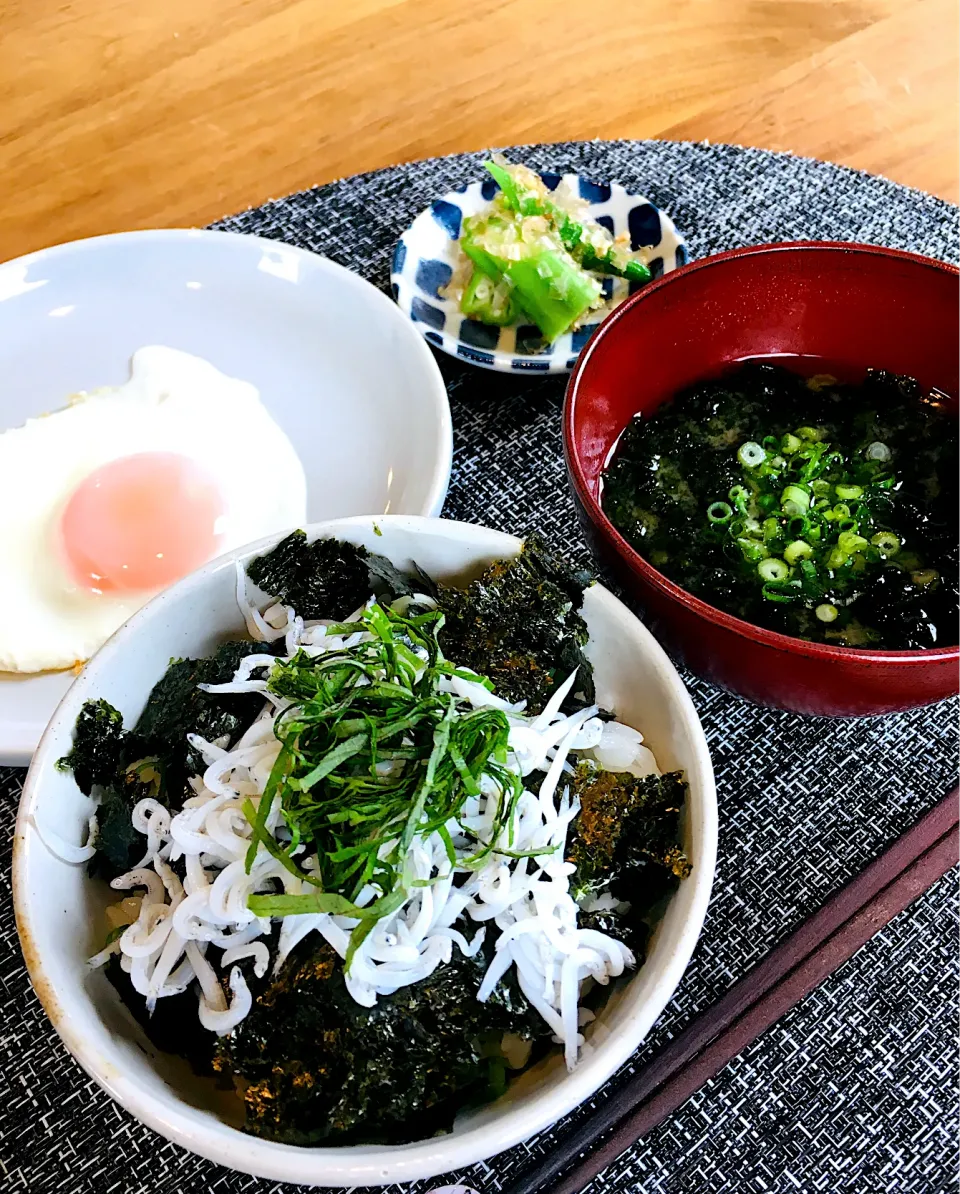 今日の朝食✨しらす丼|ミッチ☆ママさん