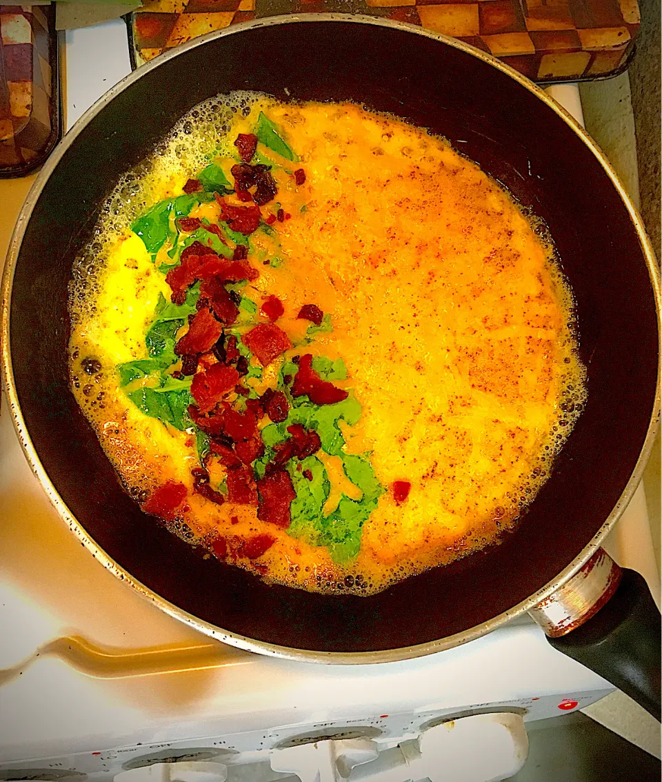 Snapdishの料理写真:Vegetable, Bacon and Cheese Omelette|Michaels Culinary Adventuresさん