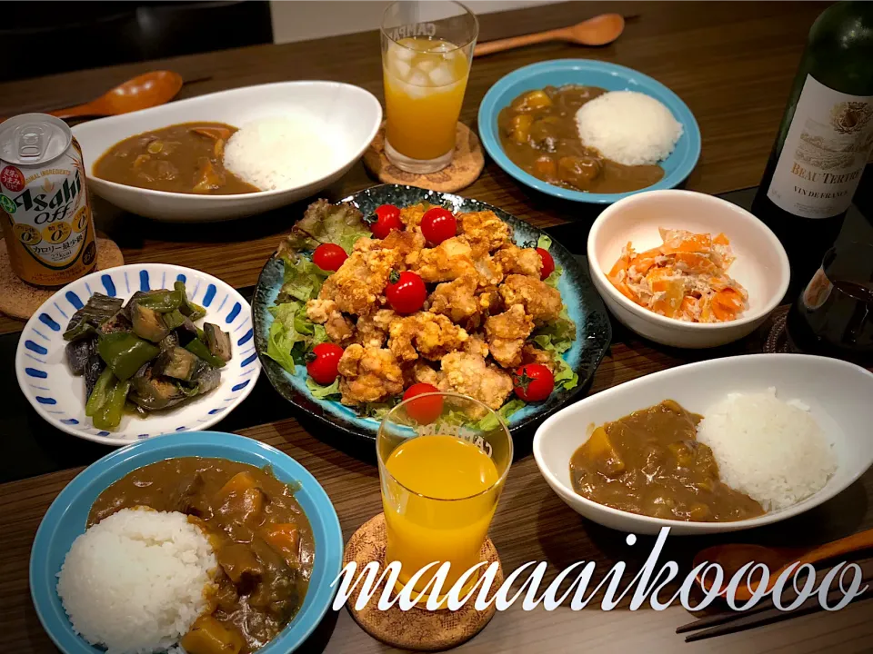 Snapdishの料理写真:カレー🍛な晩ご飯😋|マイコさん