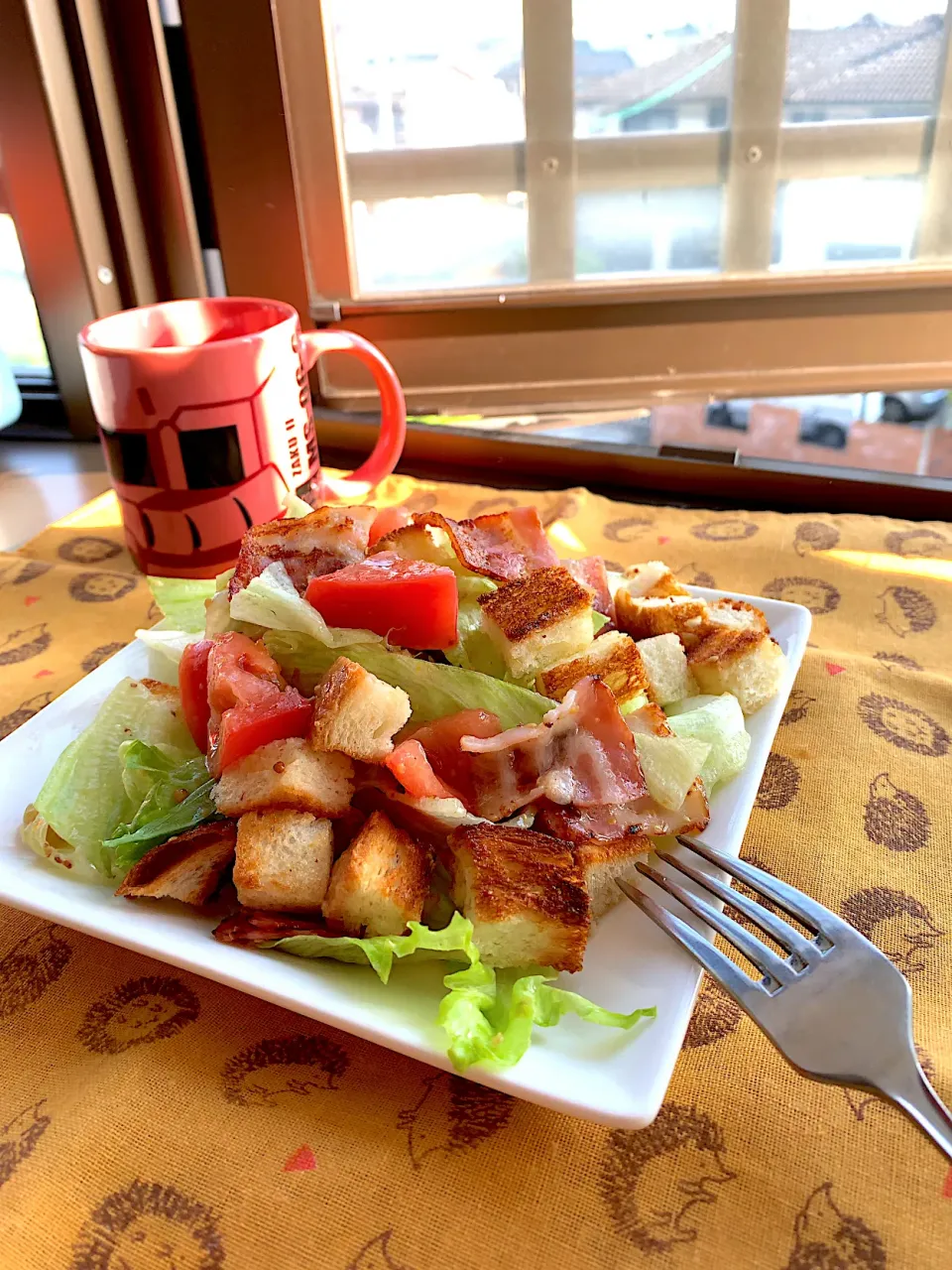 Snapdishの料理写真:8/25(日)パパの朝食🥗☕🍞|ビーグルさん