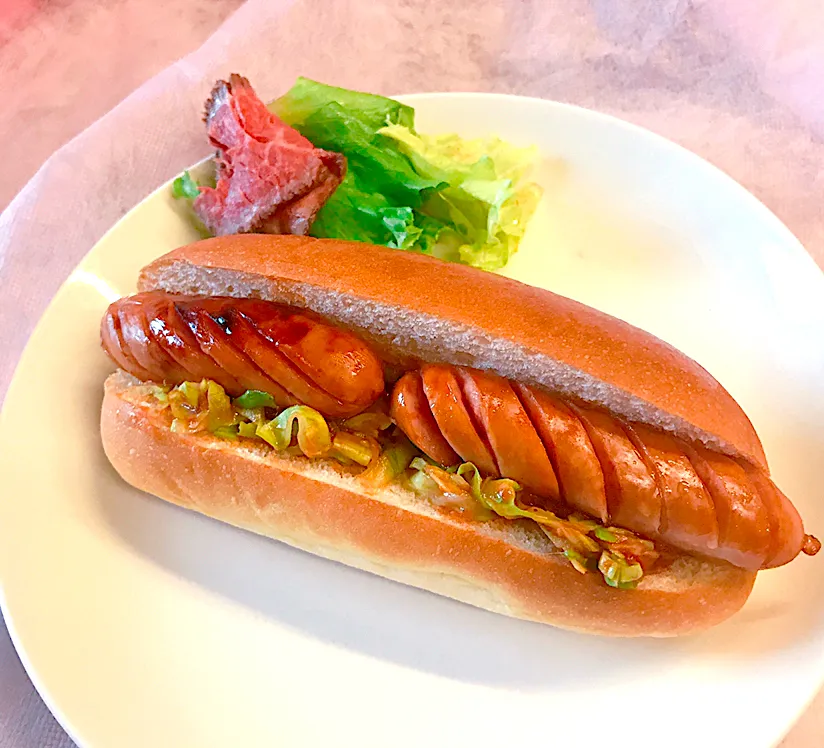 カレーケチャップで！ホットドッグ🌭|かっちゃん杉さん