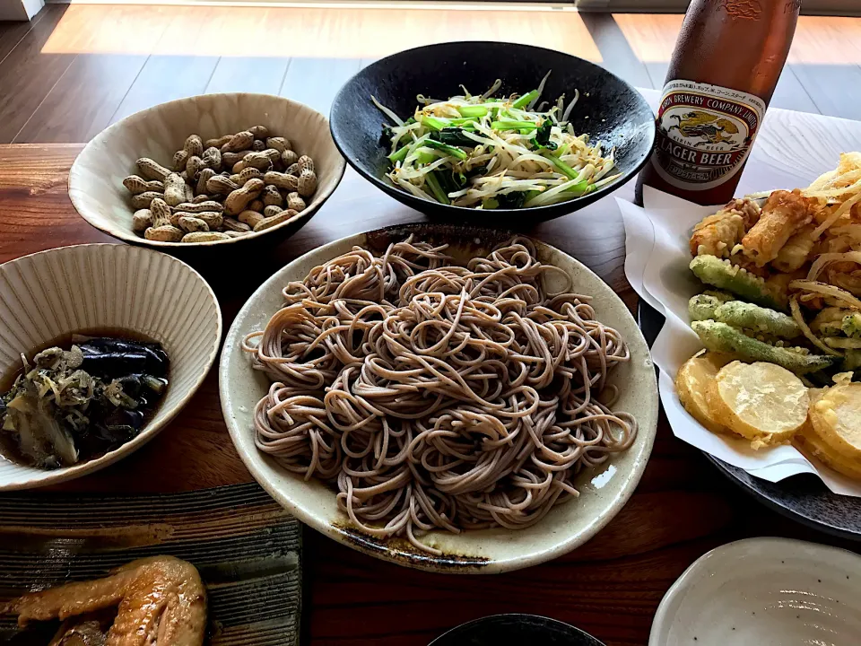 Snapdishの料理写真:2019.8.25 天ぷら&蕎麦ランチ🍻🍻🍻|ゆみずさん