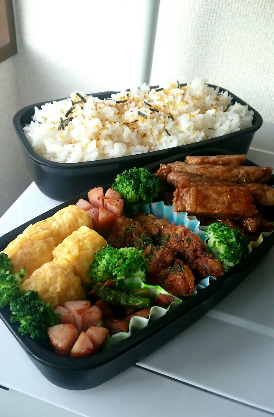 Snapdishの料理写真:今日のお弁当🐷🐔|えりさん