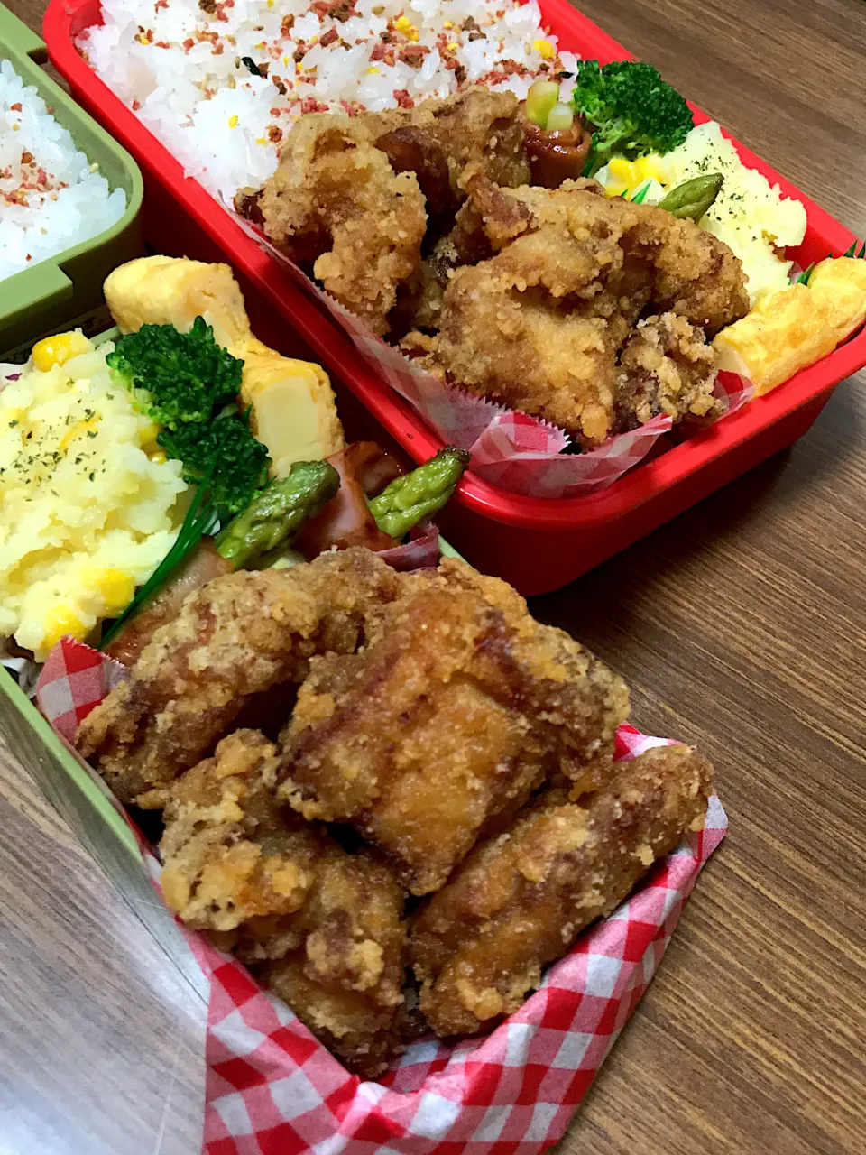 兄弟弁当♡鶏のから揚げ|utaさん