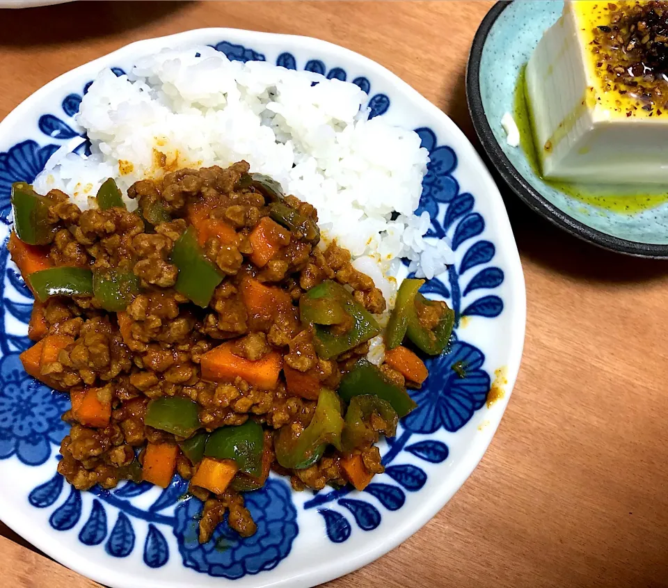 大豆のお肉でキーマカレー|わこさん