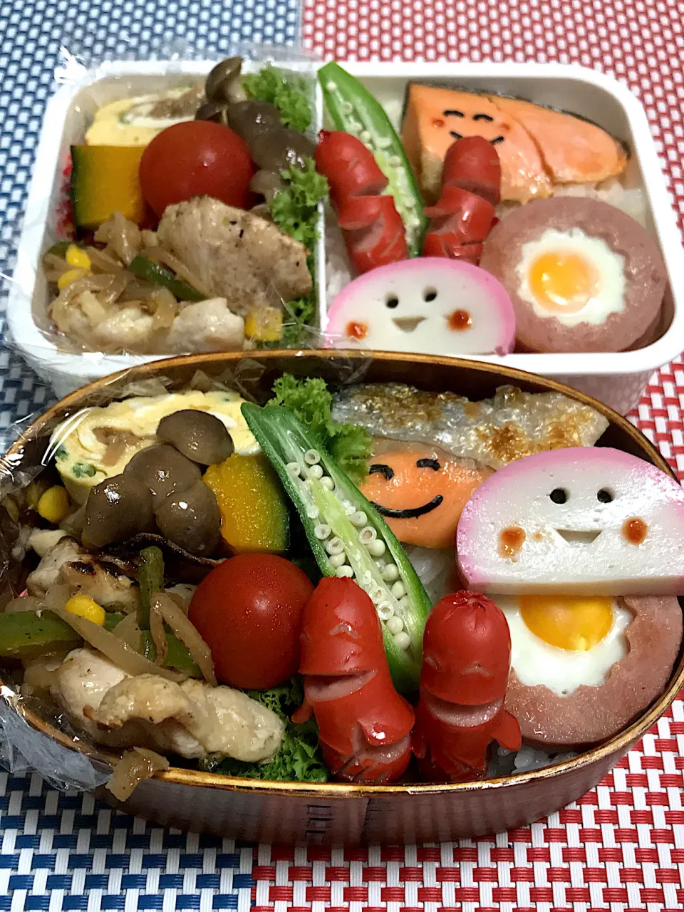 Snapdishの料理写真:2019年8月27日 ムスコ＆オレ弁当♪|クッキングおやぢさん