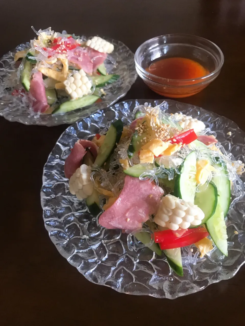 プチ！プチ！海藻麺とスモークタンのサマーサラダ🥗  カロリーオフ|とんちんさん