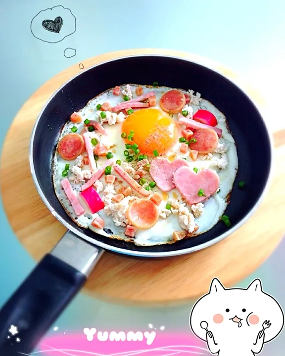 panned egg 🍳 ไข่กระทะ|🍴melody🍛🎶さん