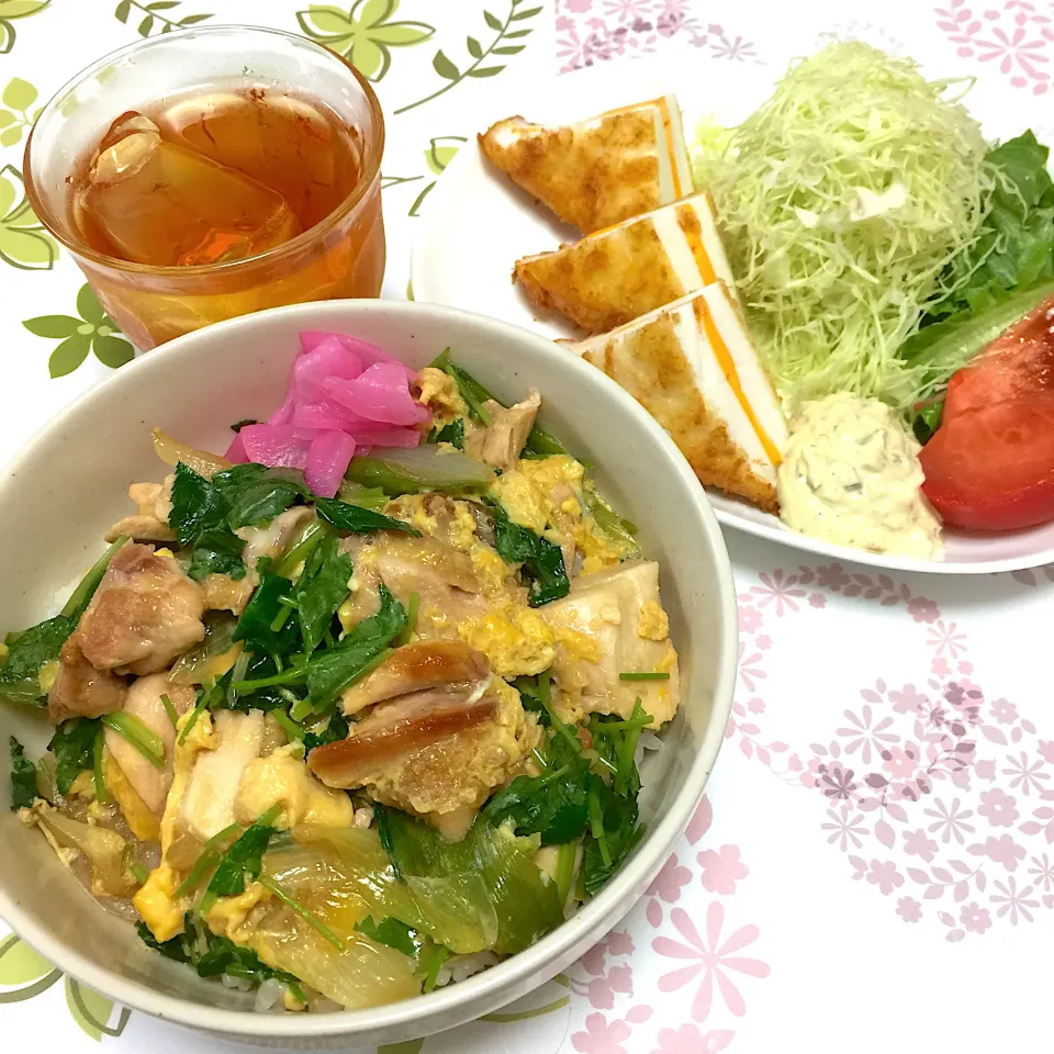 親子丼 チーズはんぺん挟みフライ|まみっこさん