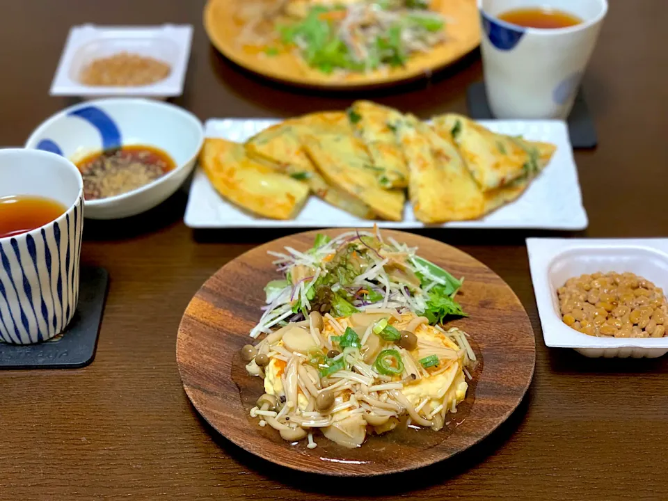 🌸 きのこあんかけ豆腐ハンバーグ 🌸|たんちゃんさん