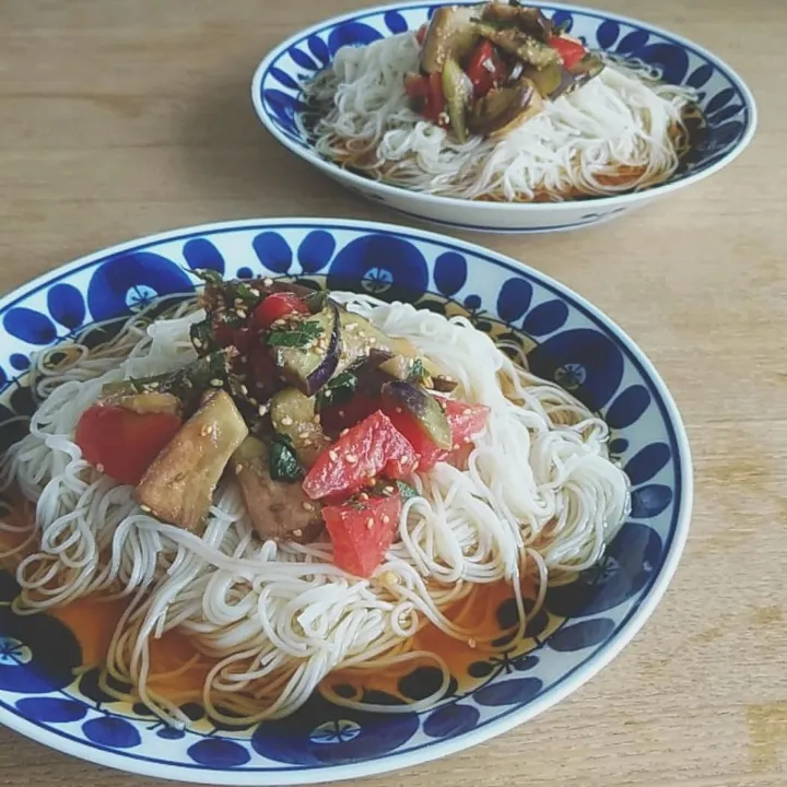 家庭菜園の採れたて野菜素麺|takakoさん