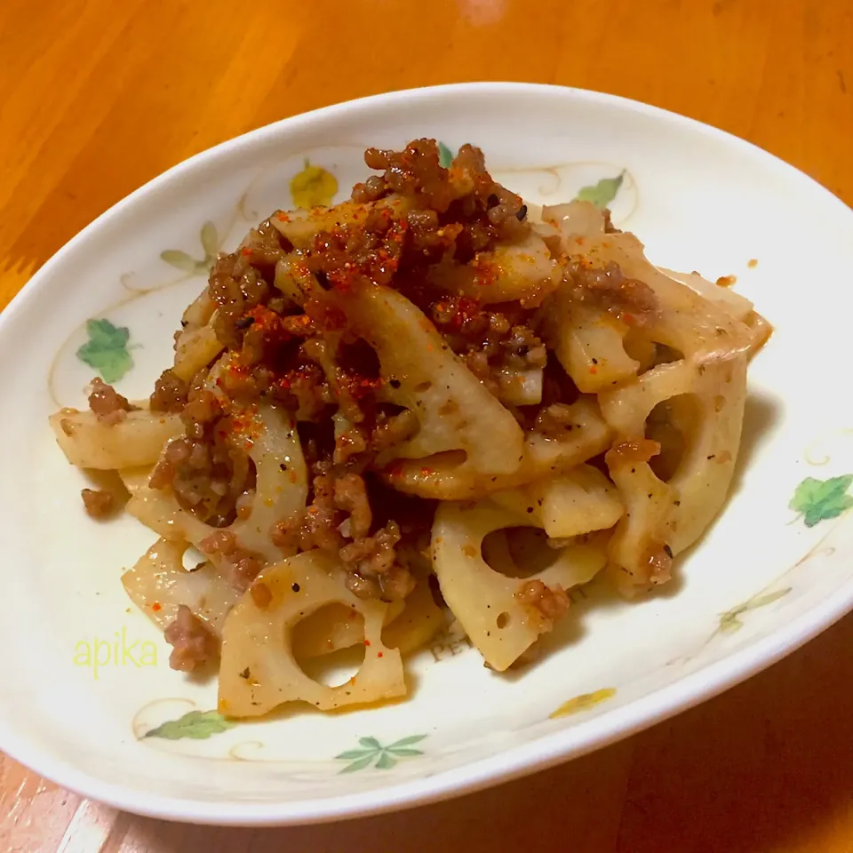 れんこんの味噌炒め|あぴかさん