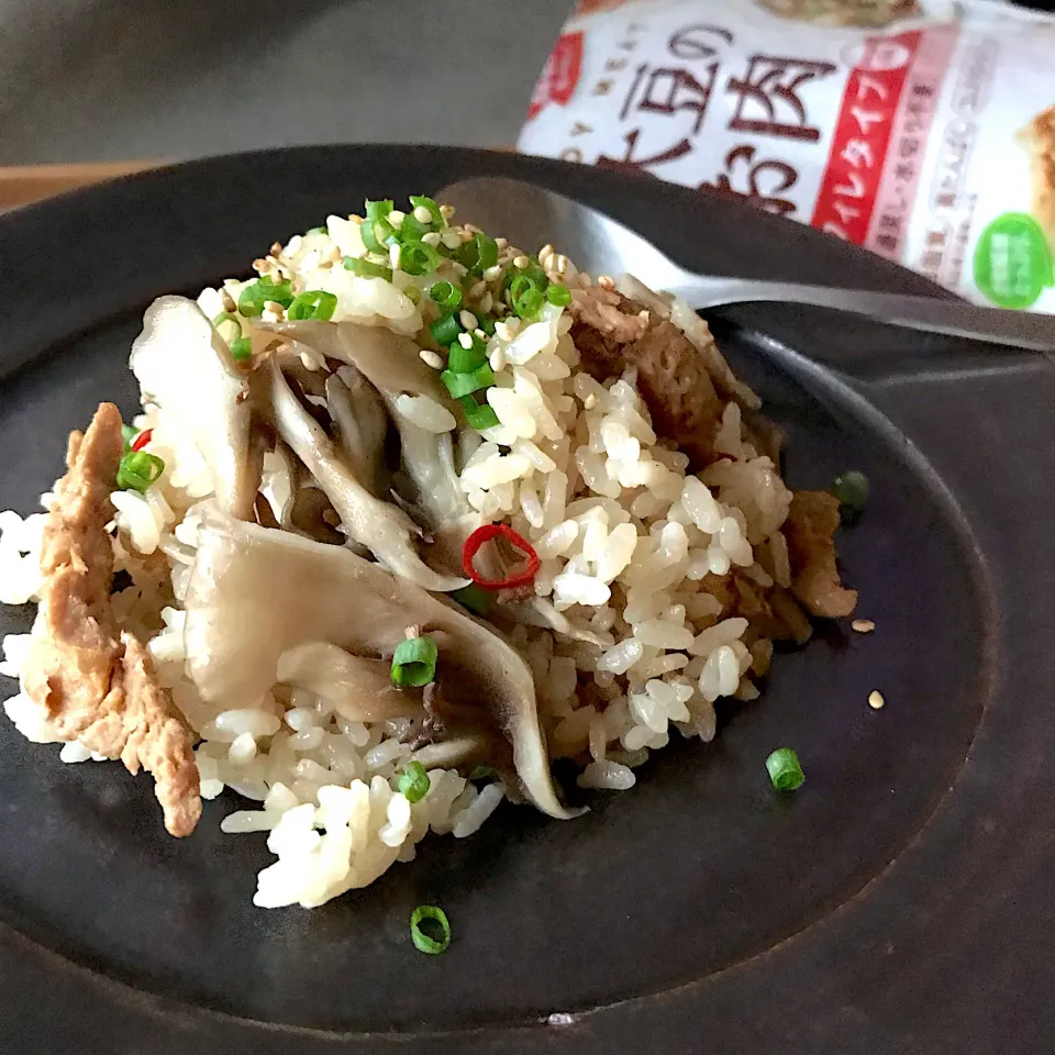 大豆のお肉と舞茸の炊飯器ピラフ♪|るん♪さん