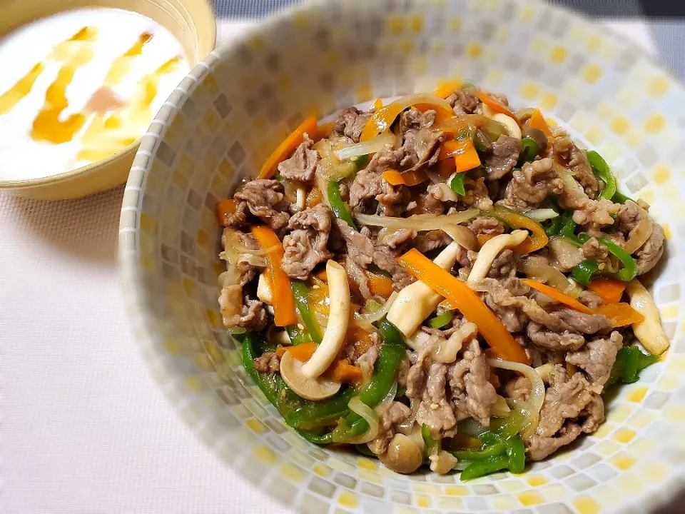 冷蔵庫の残り野菜で、青椒肉絲風の炒め物|Manabu Tanakaさん