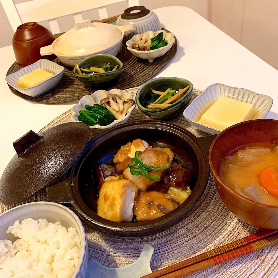 Snapdishの料理写真:大豆のお肉で具材たっぷりの揚げ出し豆腐|まぁちゃんさん