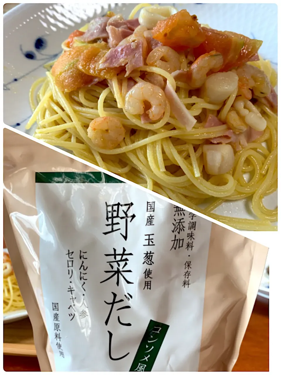 茅乃舎の野菜だしでパスタ‼️袋を破って|ｋｚｓｙｋさん