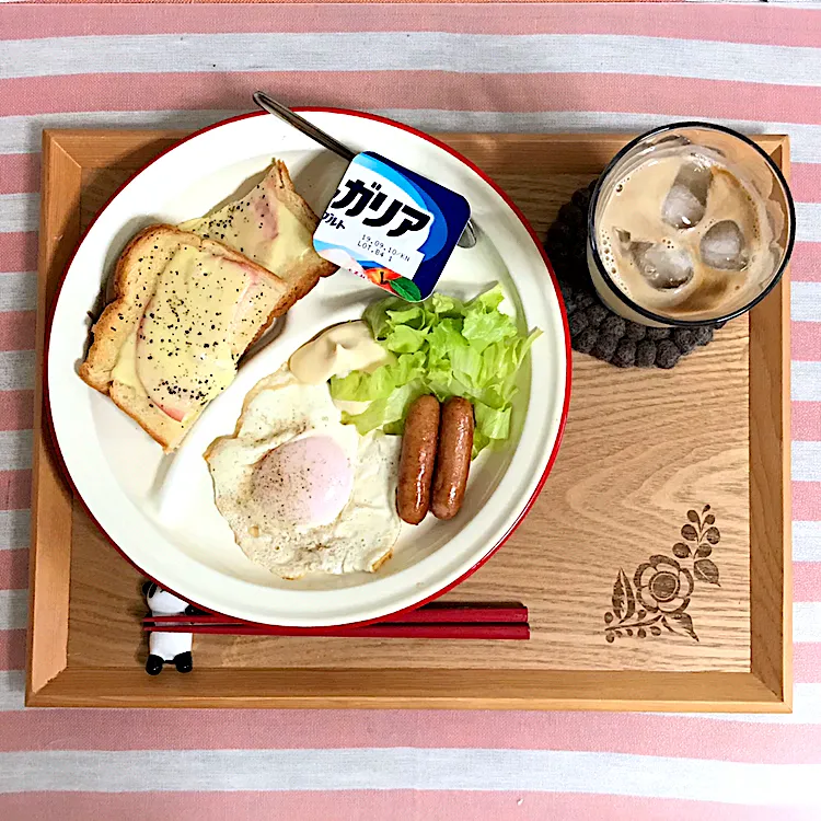 Snapdishの料理写真:朝ごパンプレート(⊙ꇴ⊙)❤|さくらさん